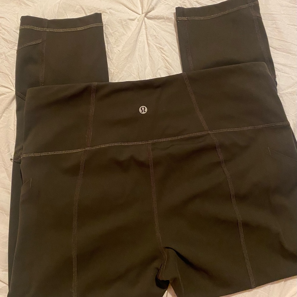 Lululemon Athletics Olive Green Leggings size 10
